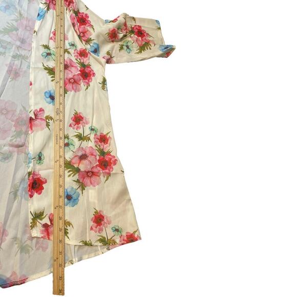 Pink Milly NWT Floral 3/4 Sleeve Kimono Size S - Picture 7 of 7